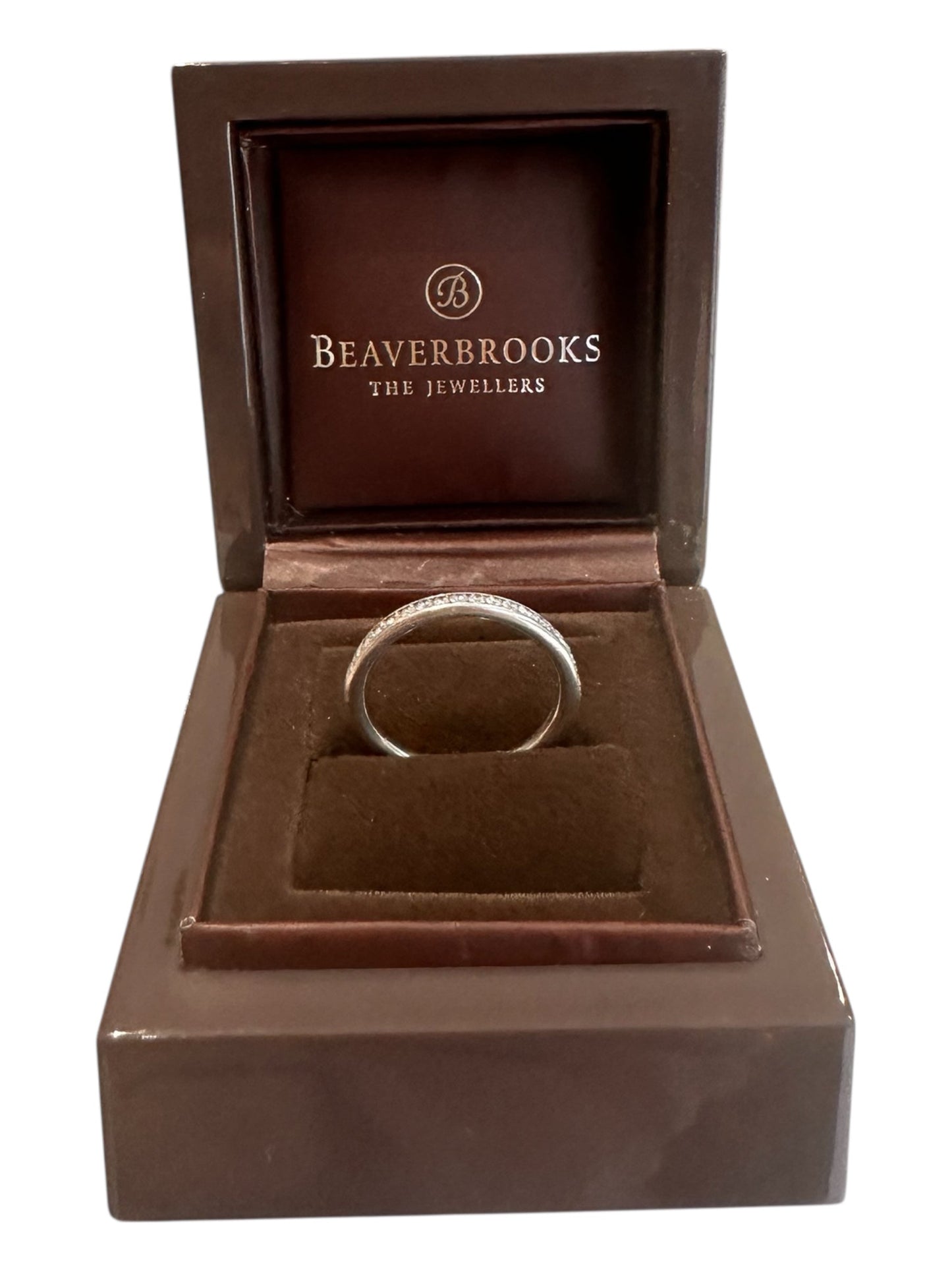 0.33 Ct Natural Diamond, Platinum Beaverbrooks Half Eternity Ring - Flamingo Gems