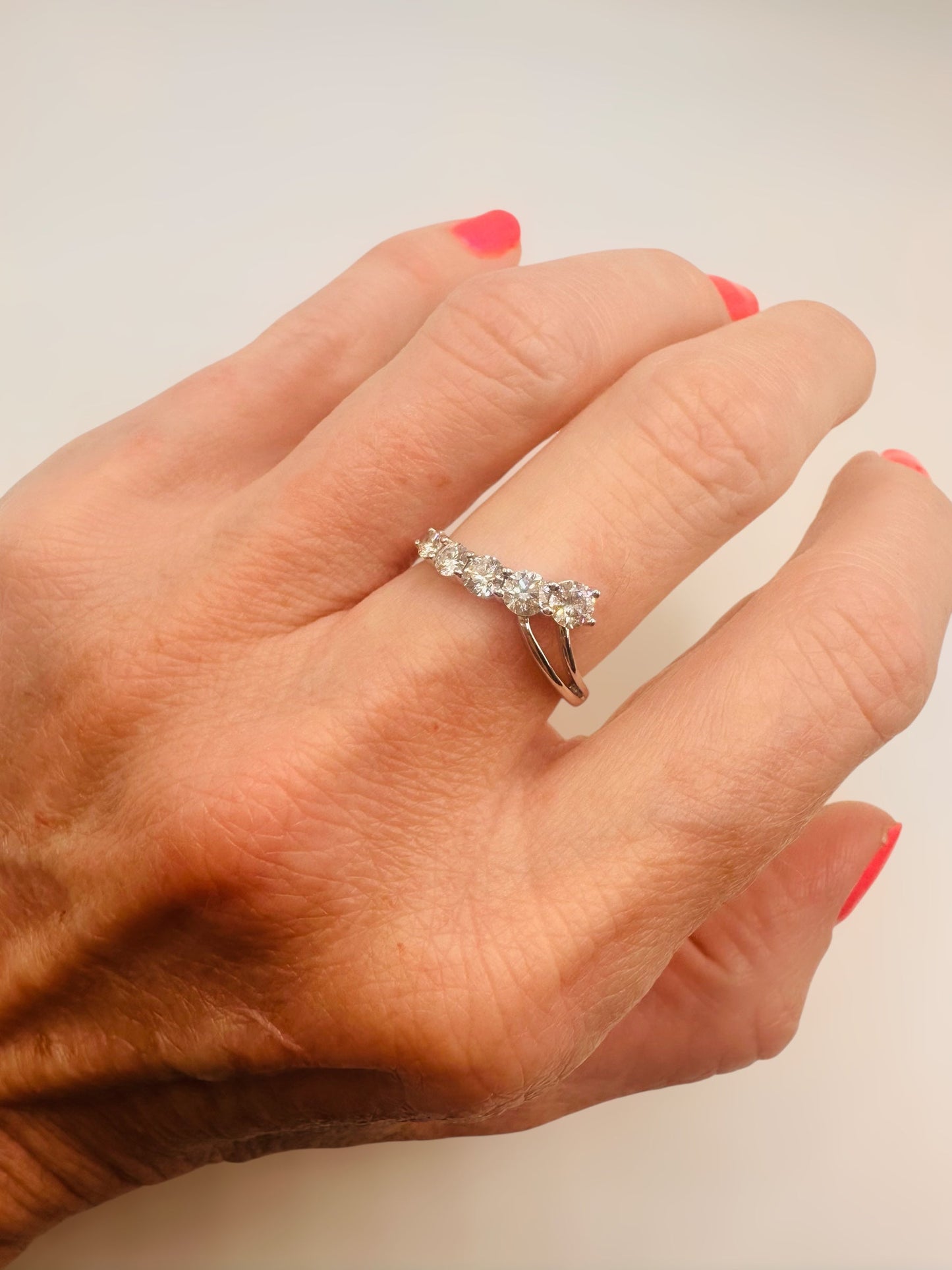 0.60 Ct, 18Ct White Gold Natural Diamond Ring - WGI Certificate £2,500 - Flamingo Gems