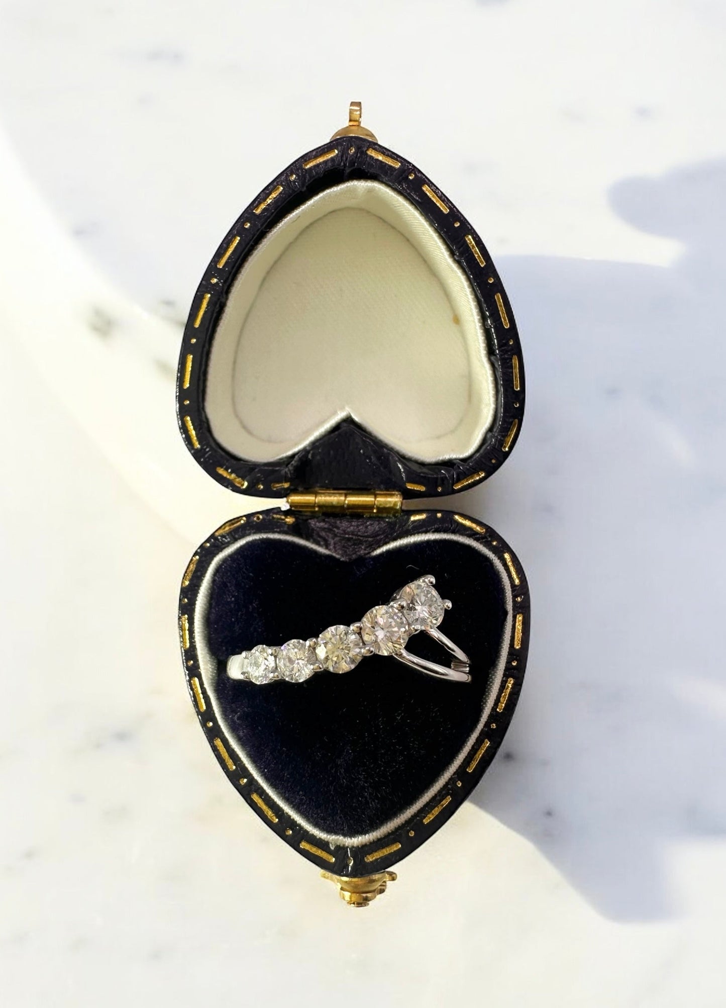 0.60 Ct, 18Ct White Gold Natural Diamond Ring - WGI Certificate £2,500 - Flamingo Gems