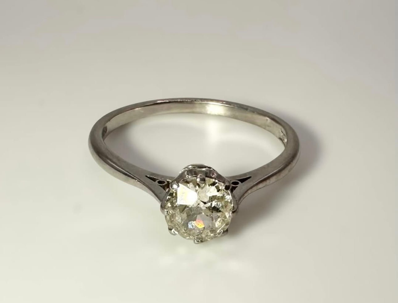 0.75 Carat Natural Diamond Solitaire Ring - Platinum - WGI Certificate £3,800 - Flamingo Gems