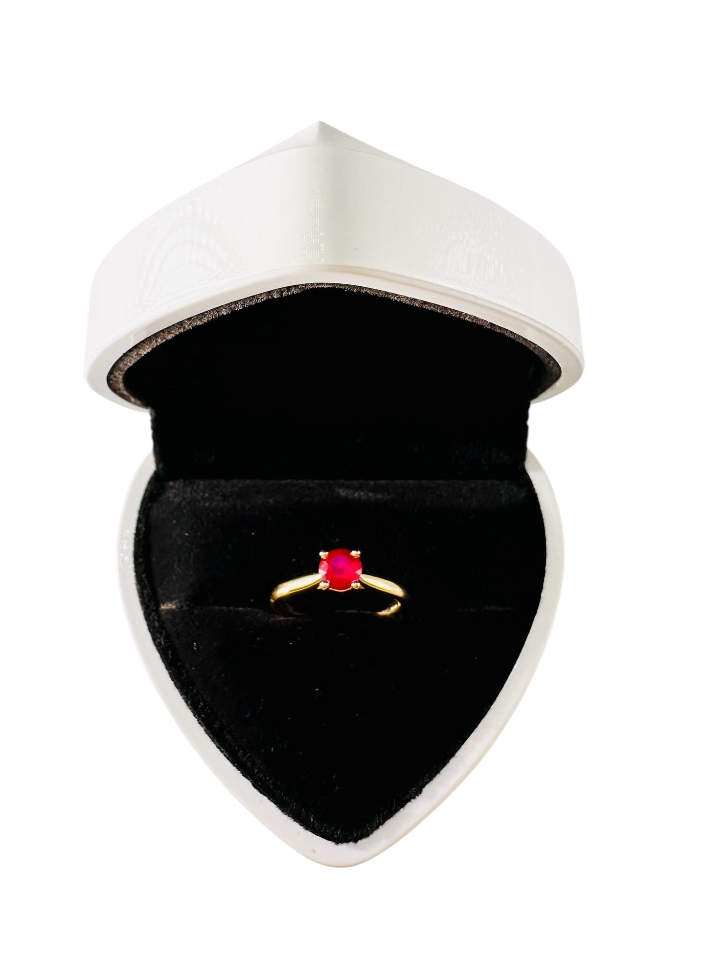 1.05 Ct Myanmar Burmese Ruby, 18k Yellow Gold - WGI Certificate £2,700 - Flamingo Gems