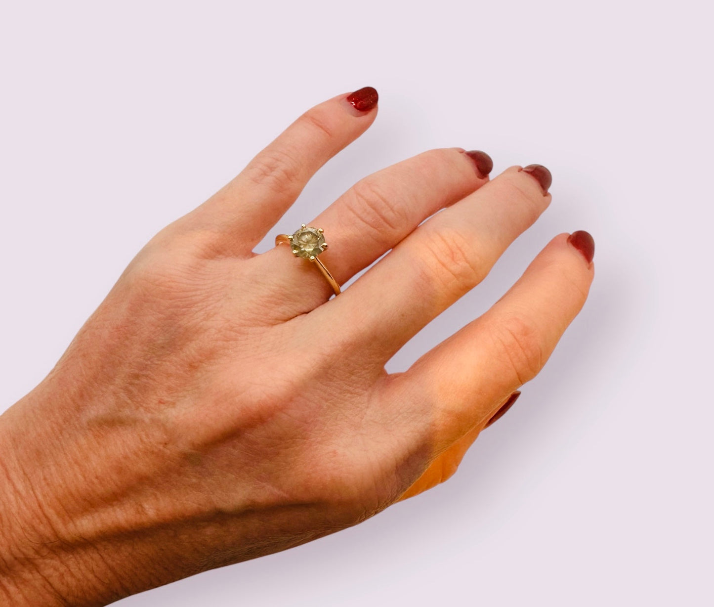 1.17 Ct Champagne Natural Diamond Ring, 18K Yellow Gold - WGI Certificate - £6,000 - Flamingo Gems