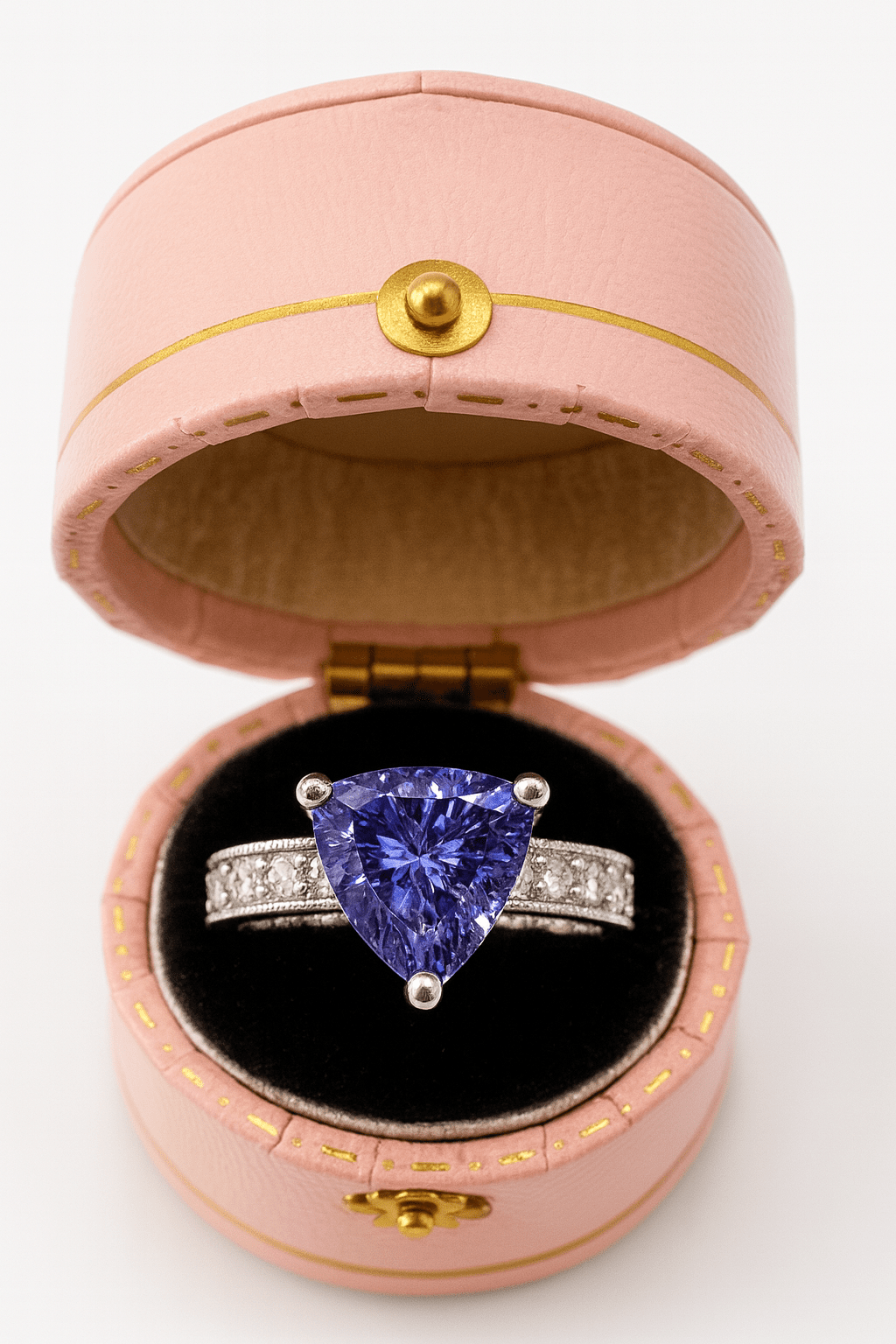 ✨ “1.45ct Tanzanite & 0.80ct Diamond Ring in 18K White Gold” ✨ - Flamingo Gems