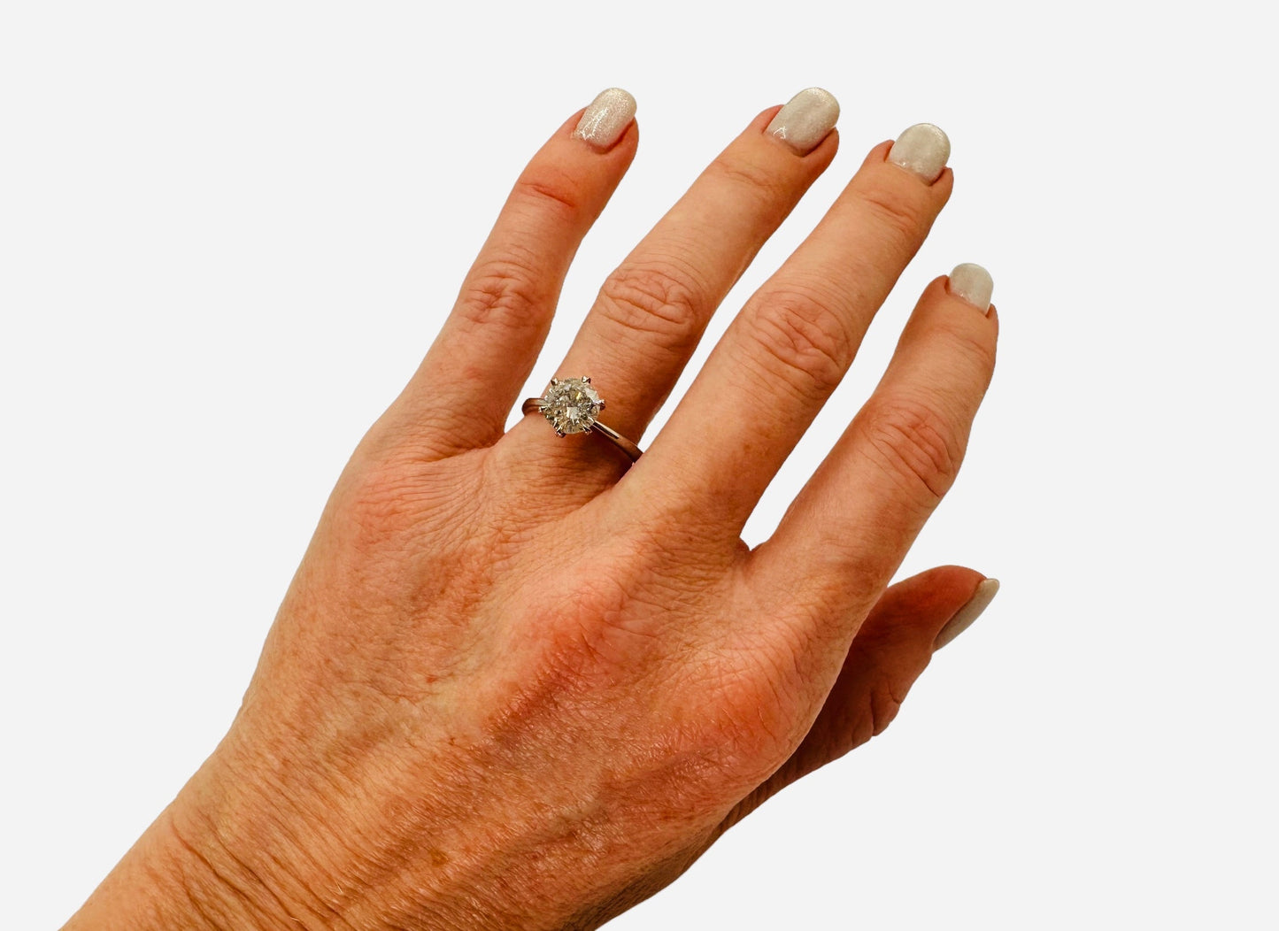 1.50 Carat Diamond Ring crafted in Platinum - WGI Certificate £14,500 - Flamingo Gems