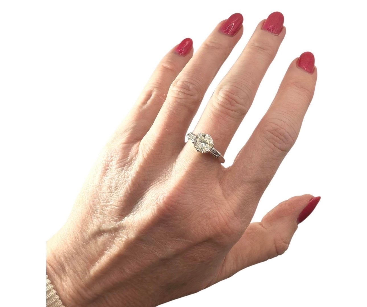 1.51 Carat Natural Diamond Ring - 18K White Gold - WGI Certificate £14,200 - Flamingo Gems