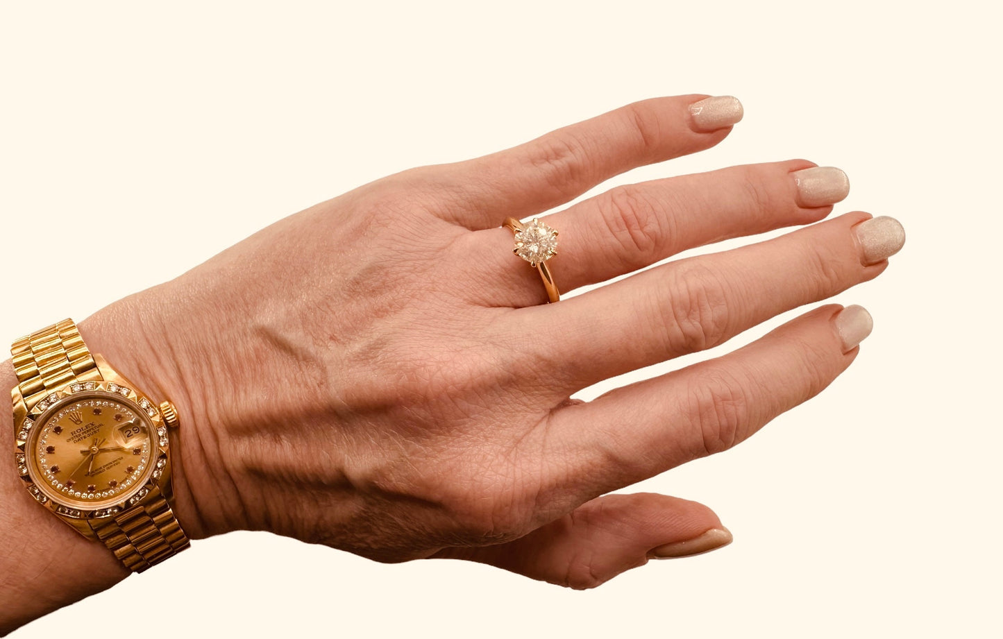1.54 Carat Diamond Ring crafted in 18 Carat Yellow Gold - WGI Certificate £14,800 - Flamingo Gems