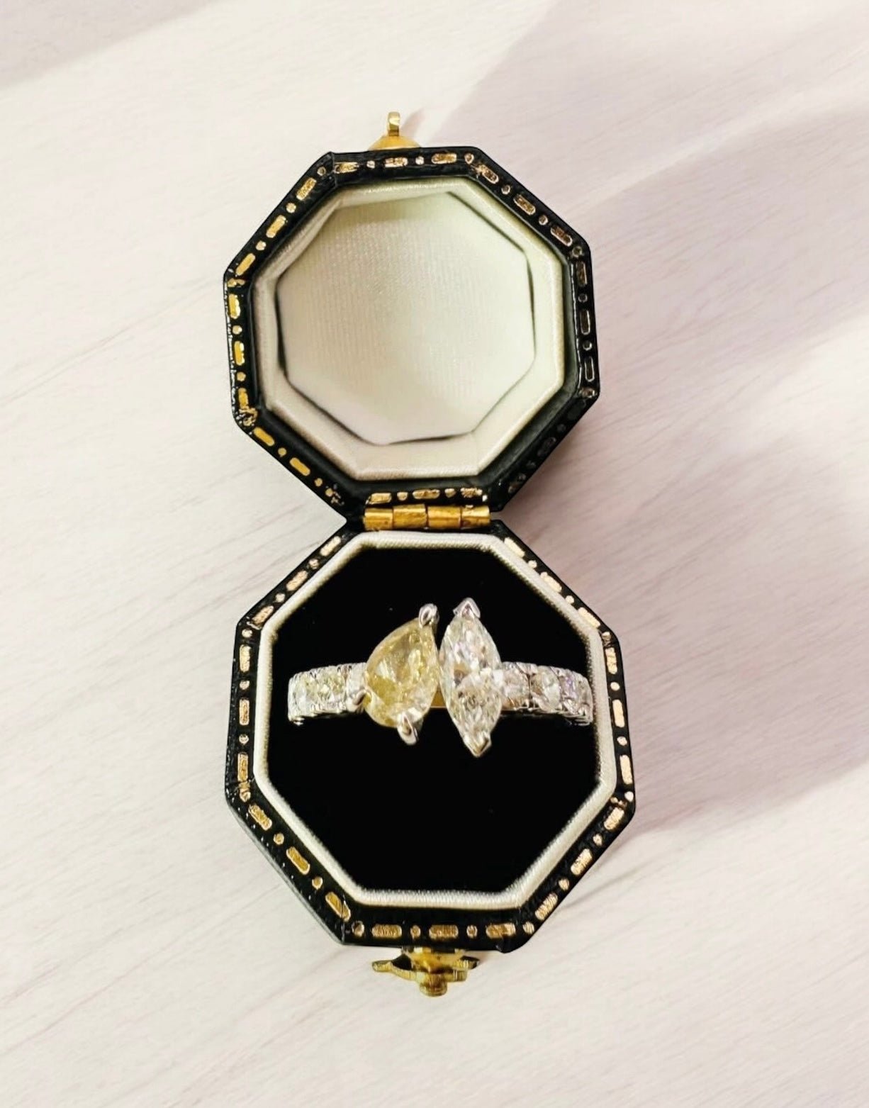 1.64 Ct Natural Diamond Moi de Toi Ring, Platinum - WGI Certificate £4.5k - Flamingo Gems