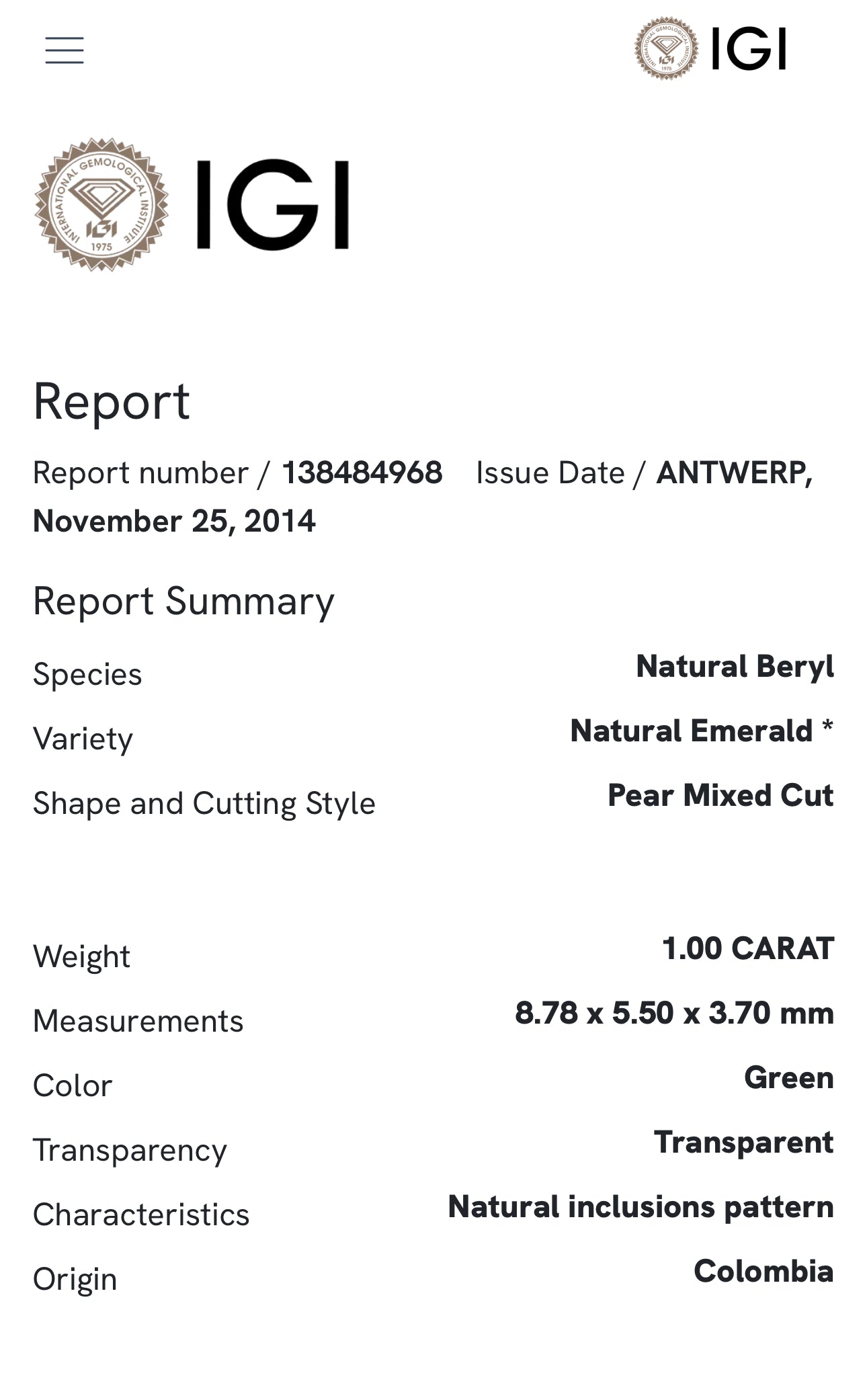 1.79 Ct Natural Diamond and Colombian Emerald Moi Et Toi Ring, Platinum - WGI Certificate £9,200 - Flamingo Gems