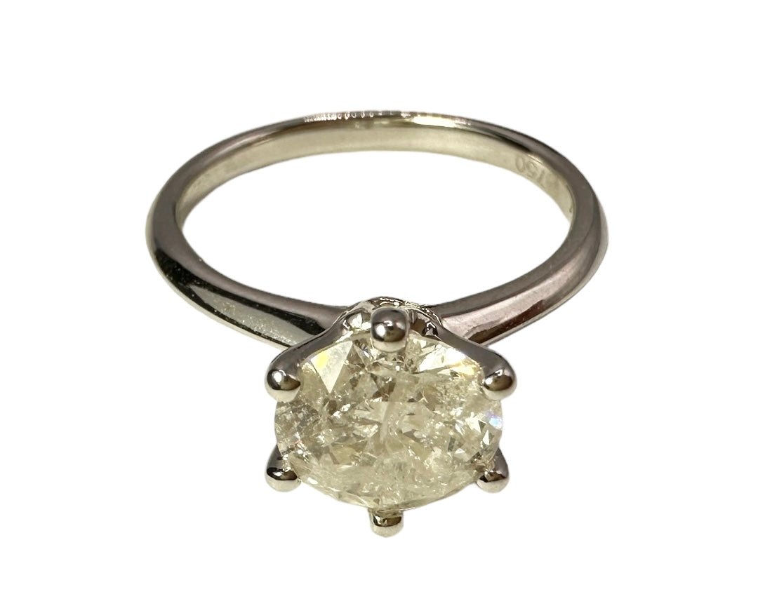 1.80 Carat Diamond Ring crafted in 18 Carat White Gold - WGI Certificate £17,150 - Flamingo Gems