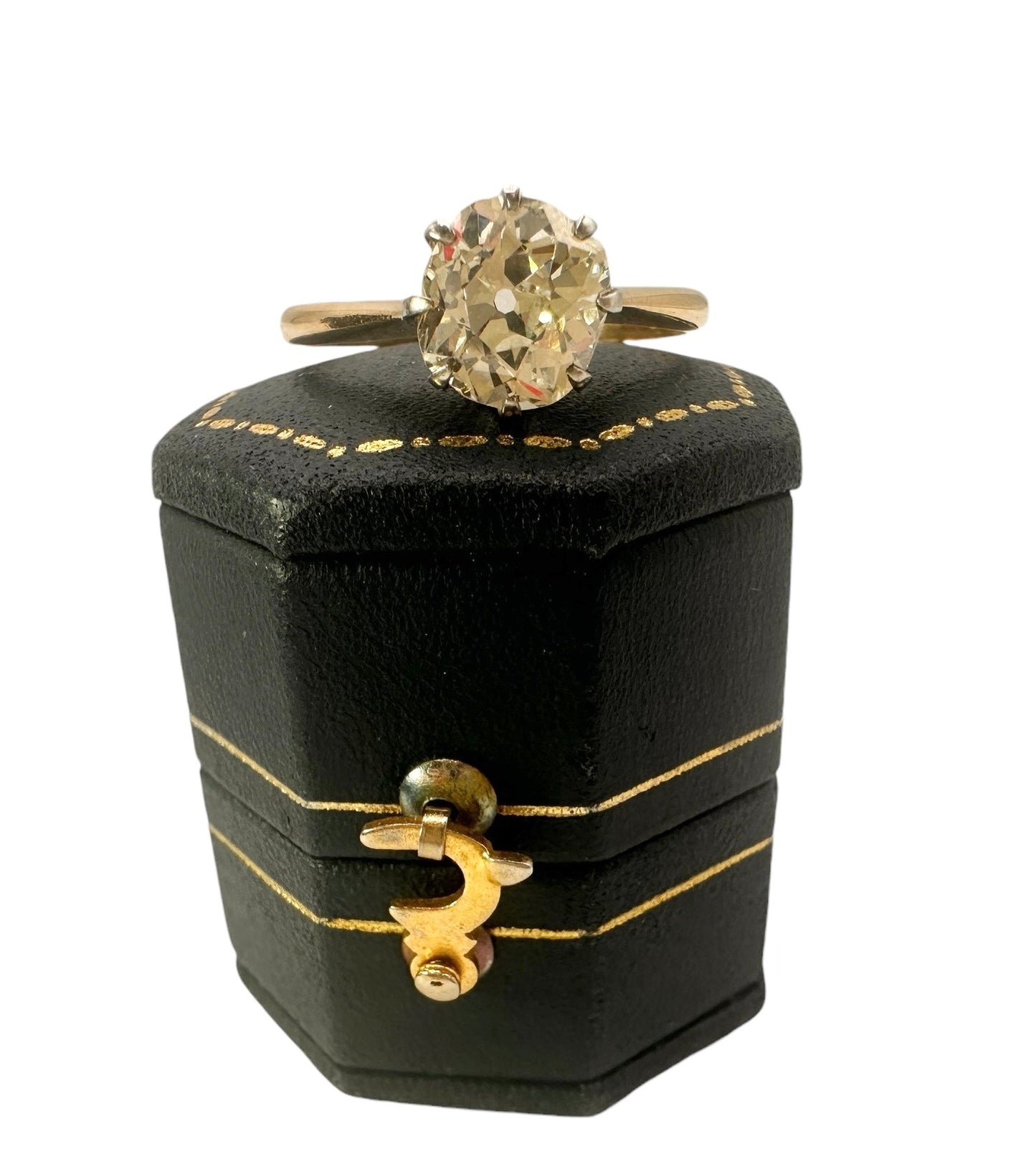 1.80 Ct Old Mine Cut Solitaire, 18 Ct Gold - WGI Certificate £16,500 - Flamingo Gems