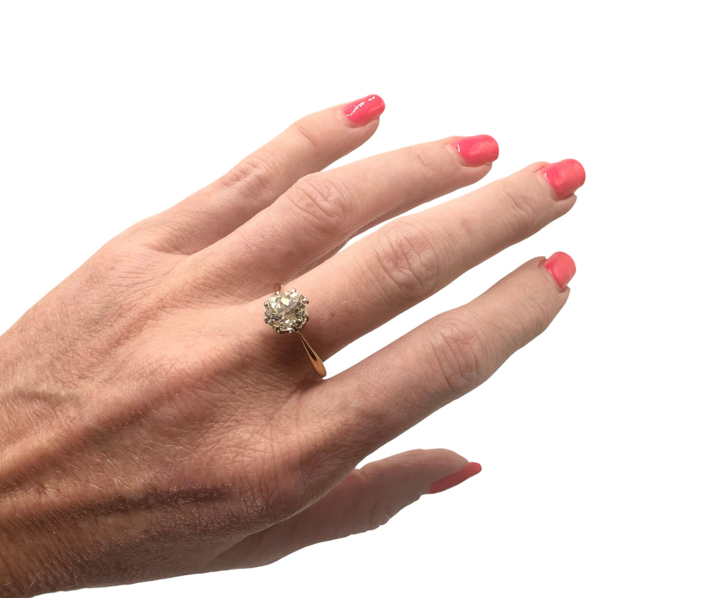 1.80 Ct Old Mine Cut Solitaire, 18 Ct Gold - WGI Certificate £16,500 - Flamingo Gems