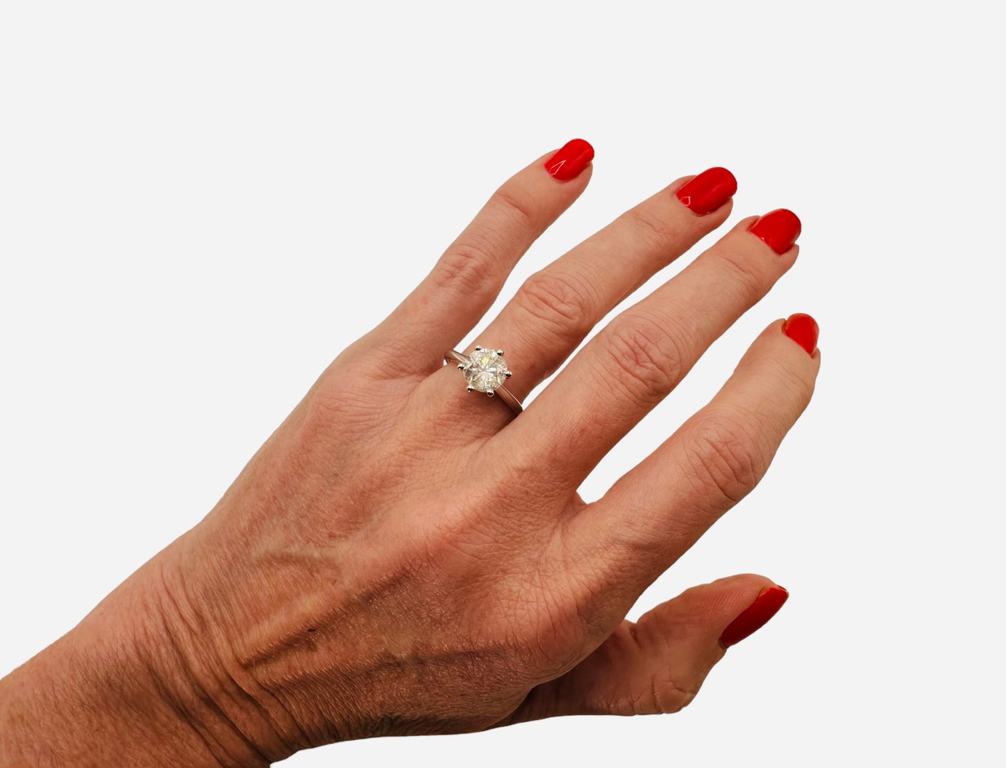 1.83 Carat Diamond Ring crafted in 18 Carat White Gold - WGI Certificate £18,800 - Flamingo Gems