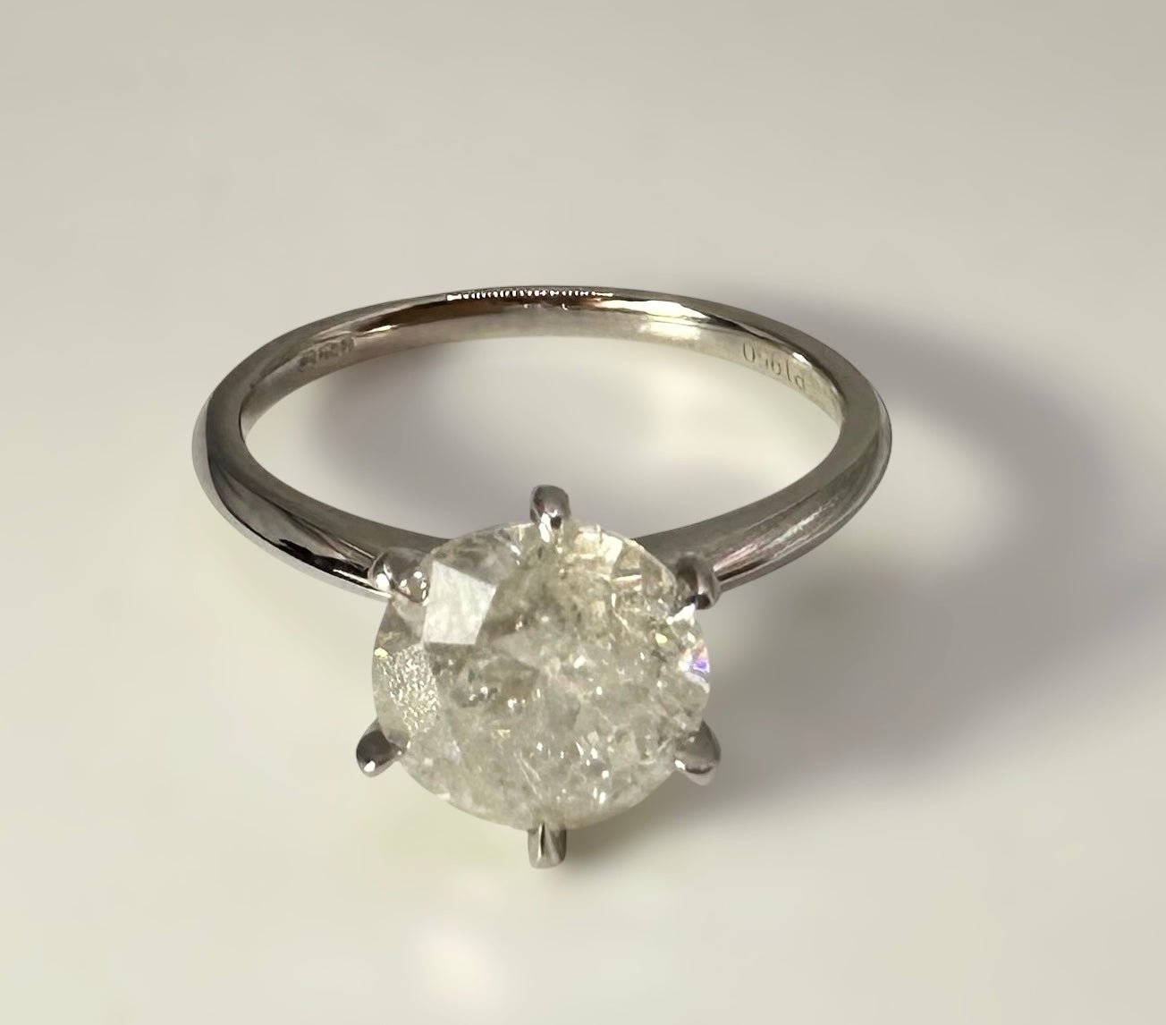 2.02 Natural Diamond Solitaire Engagement Ring - Platinum - WGI Certificate £13,500 - Flamingo Gems