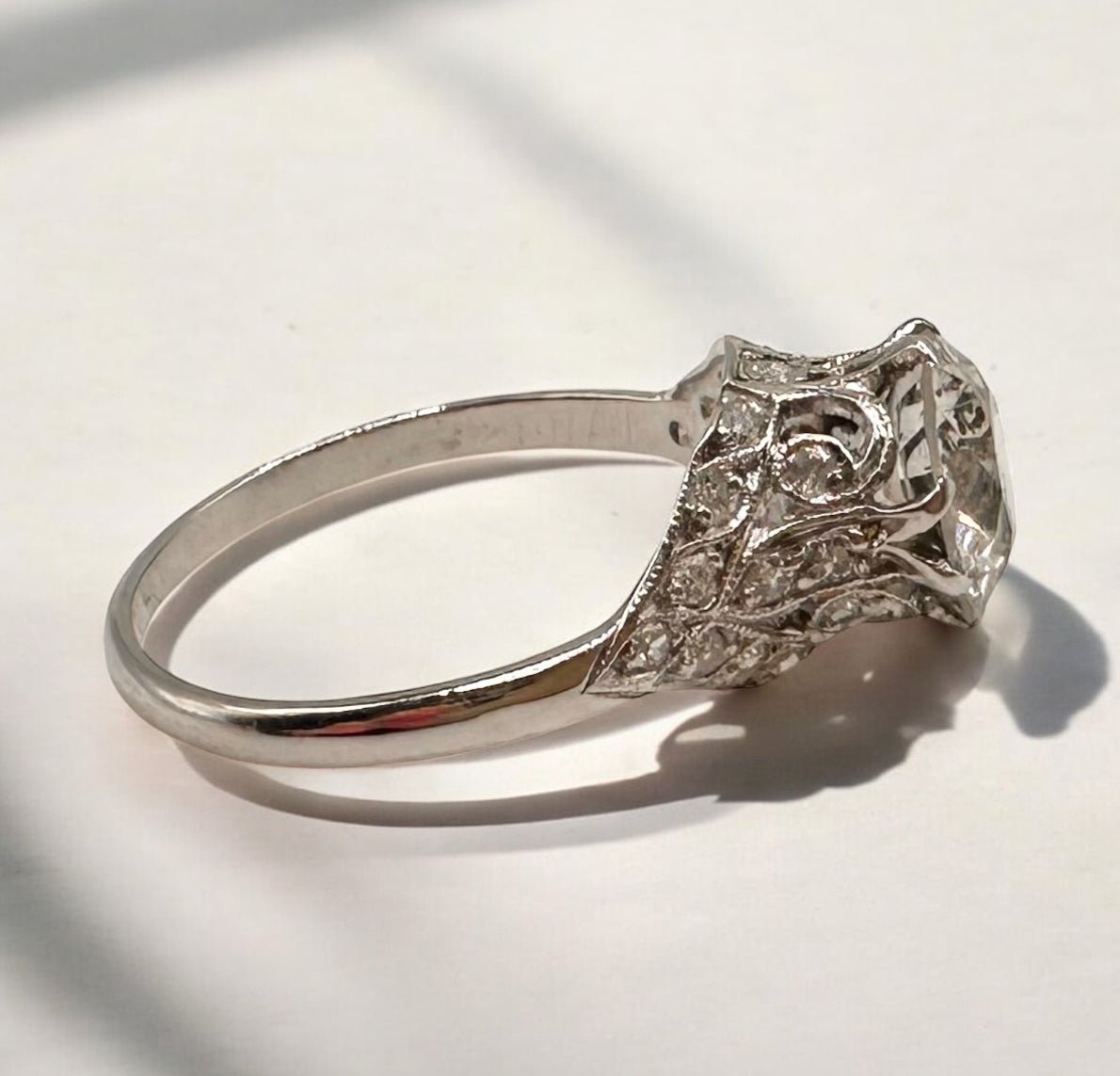 2.40 Ct Old European Cut Diamond Ring, Platinum - WGI Certificate £19,000 - Flamingo Gems