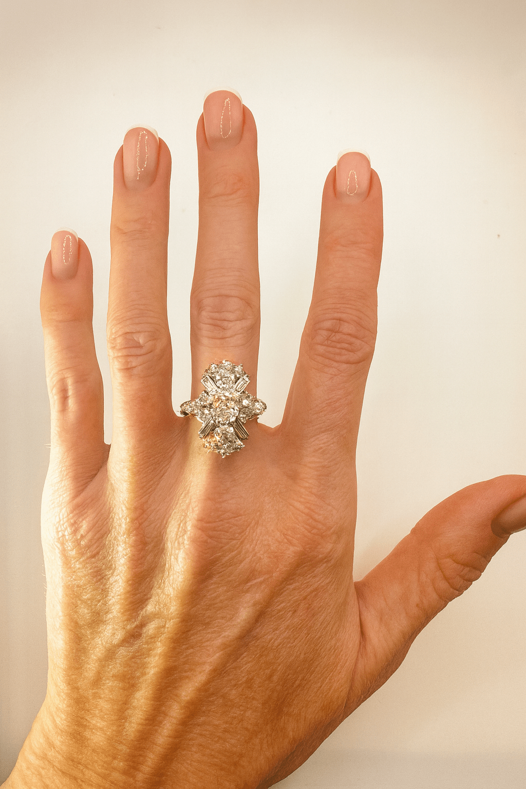 4 Carat Old Cut Natural Diamond Ring - Platinum - WGI Certificate £17,000 - Flamingo Gems
