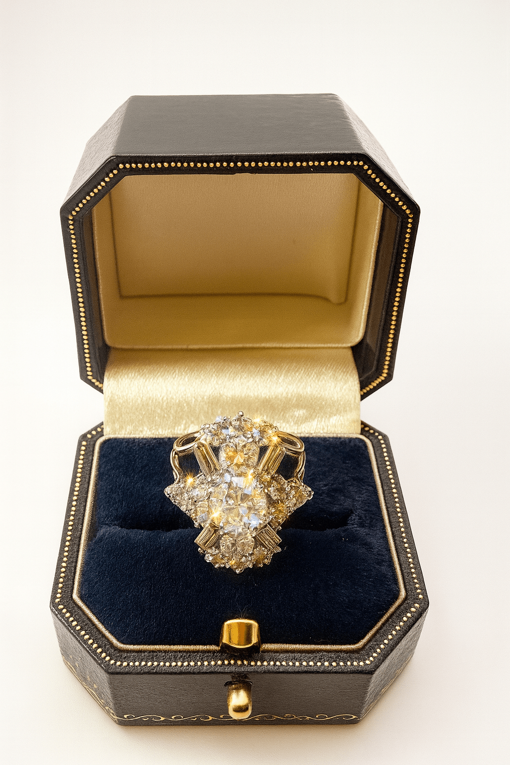 4 Carat Old Cut Natural Diamond Ring - Platinum - WGI Certificate £17,000 - Flamingo Gems