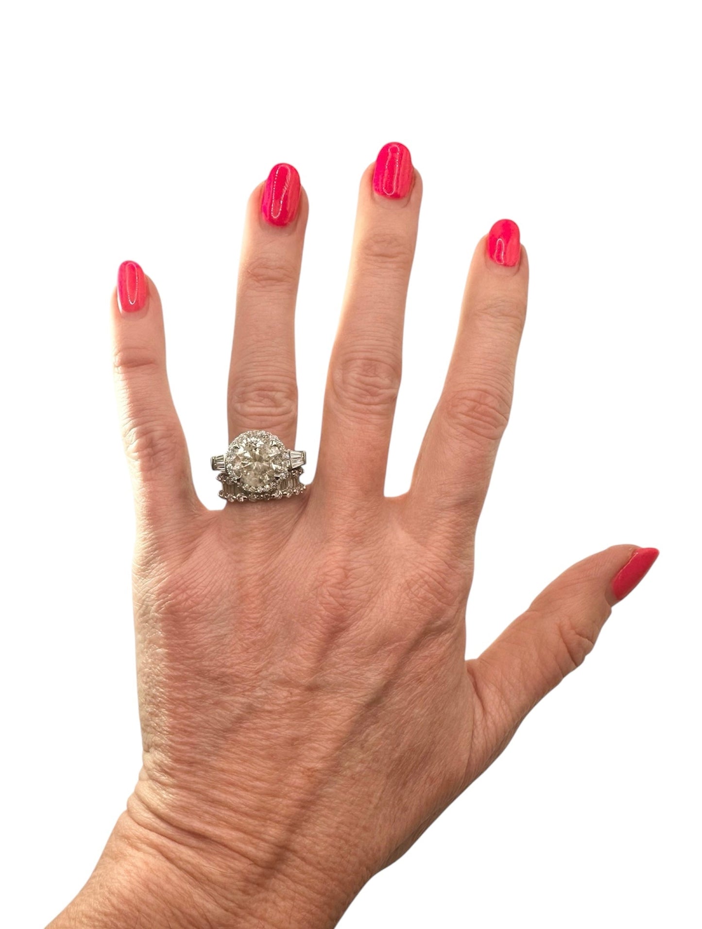 5.30 Carat Natural Diamond Ring, Platinum - WGI Certificate - £50,600 - Flamingo Gems