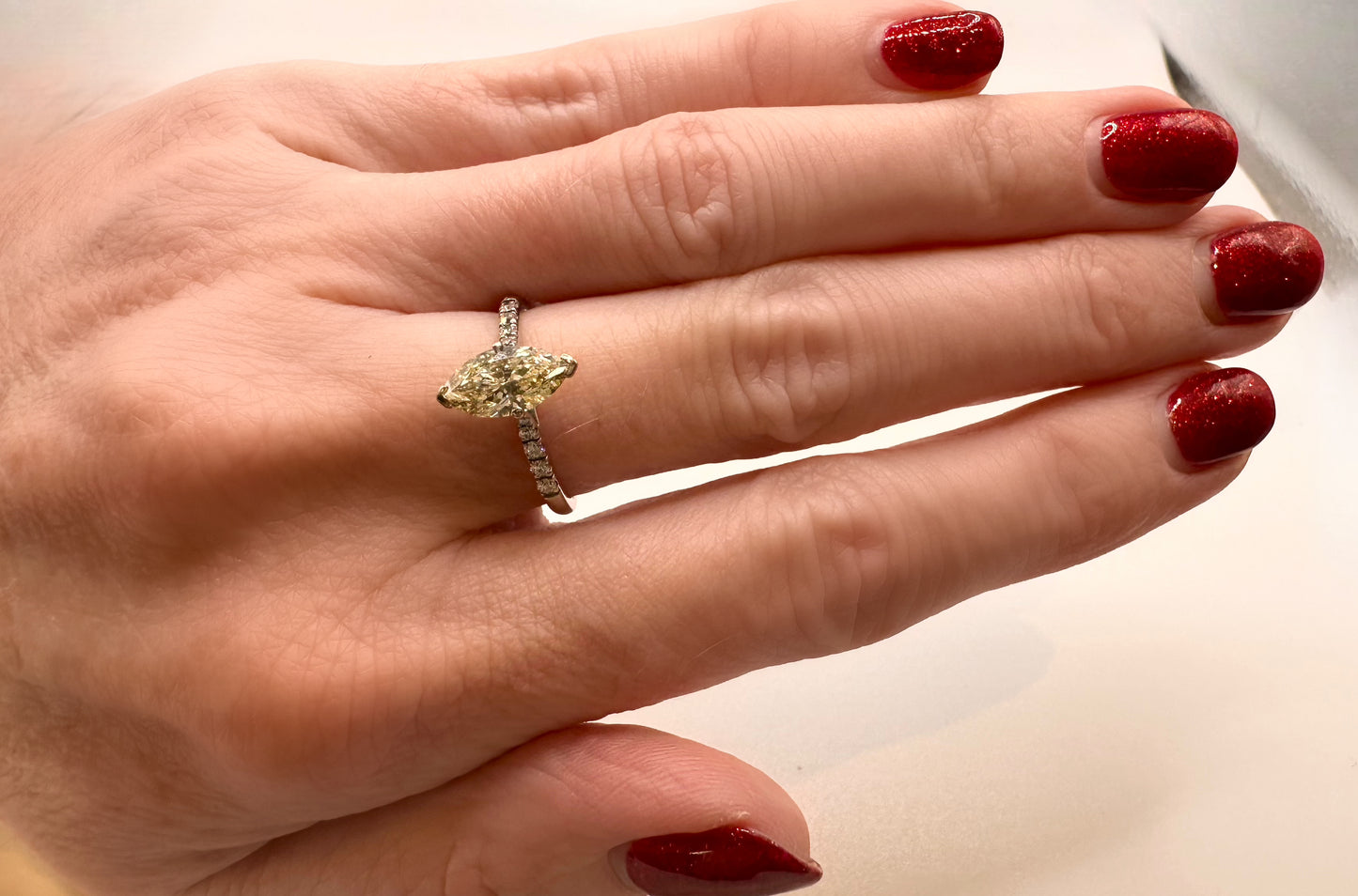 18 Ct White Gold 1.50 Ct Diamond Engagement Ring - WGI Certified £6,200