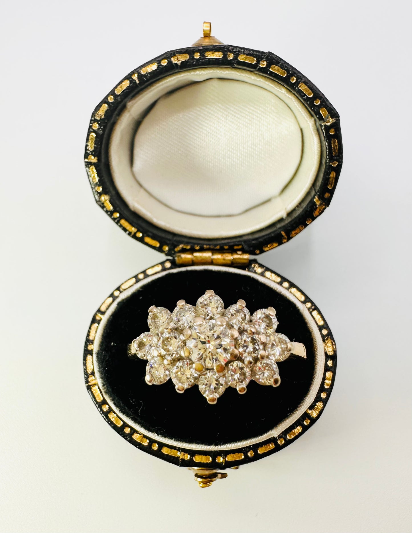 1.25 Carat Diamond Ring, 18K White and Yellow Gold - WGI Certificate - £5,500