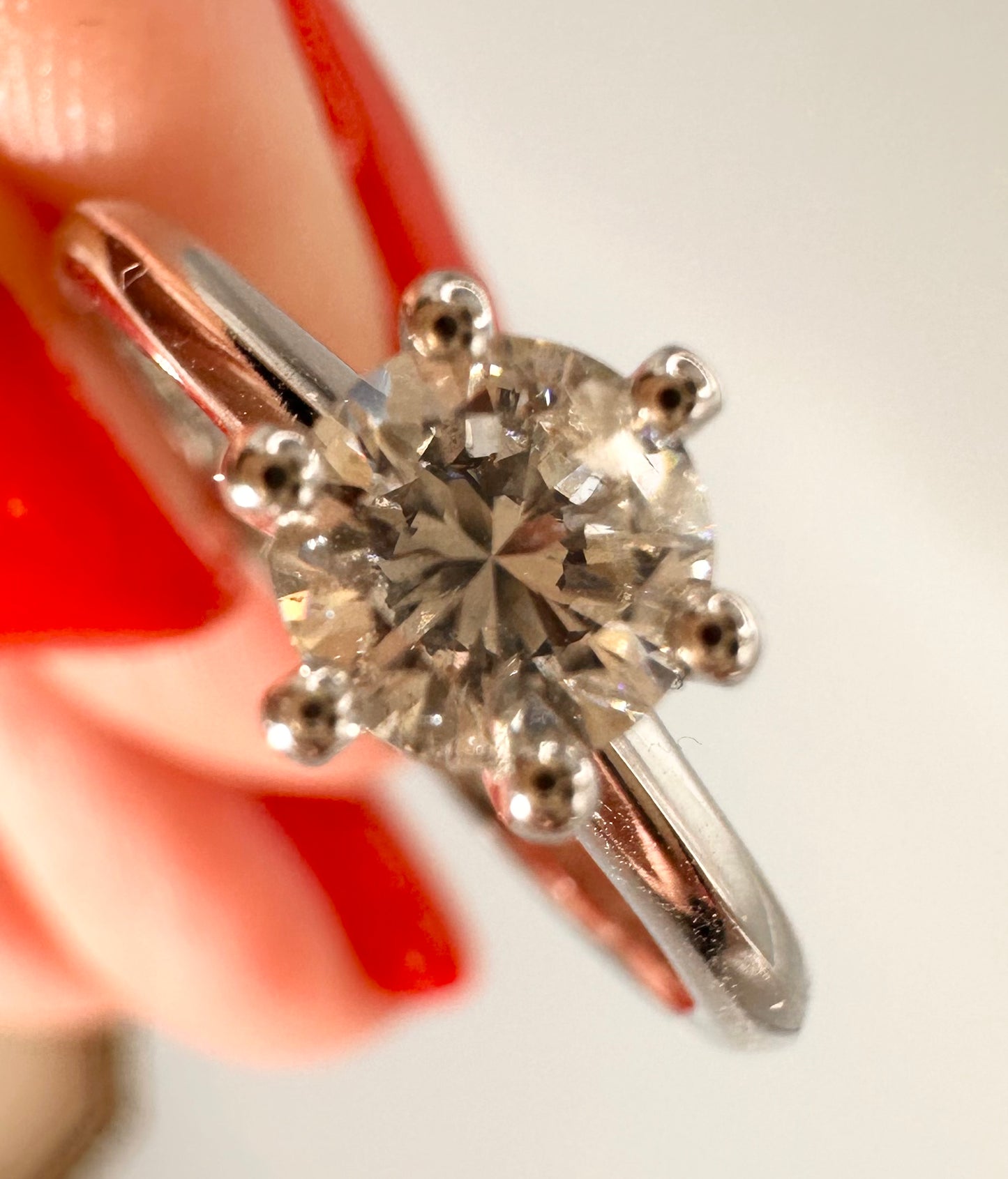 0.50 Ct, 18 Ct White Gold Diamond Solitaire Engagement Ring - WGI Valuation £2,700
