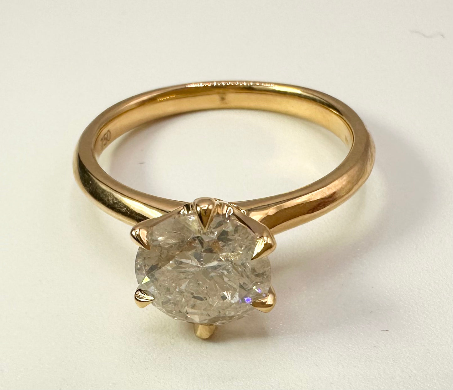 1.54 Carat Diamond Ring crafted in 18 Carat Yellow Gold - WGI Certificate £14,800
