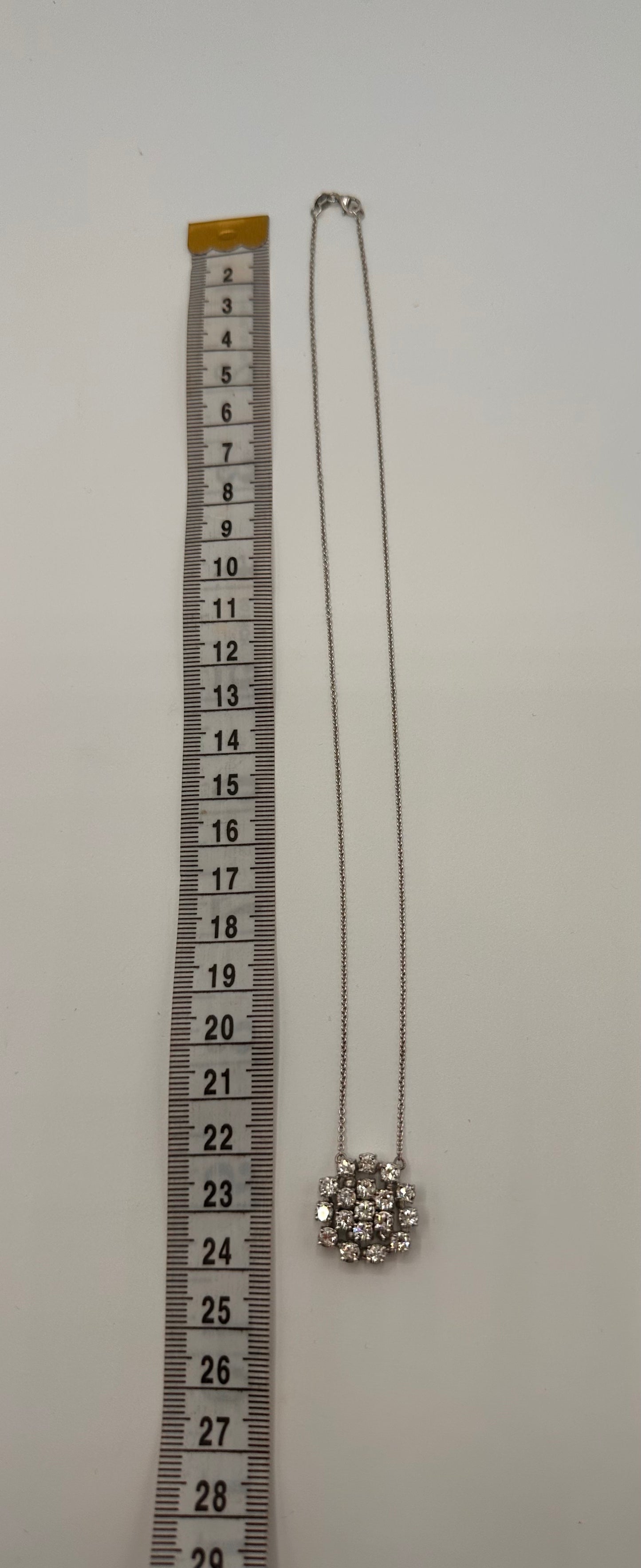 2.10 Carat Diamond Necklace, 18K White Gold - WGI Certificate £7,900