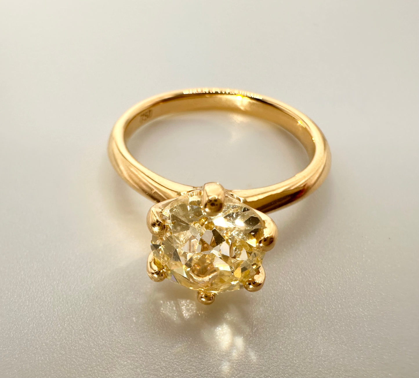 2.46Ct Solitaire Diamond Ring in 18Ct Yellow Gold - WGI Valuation £15,000