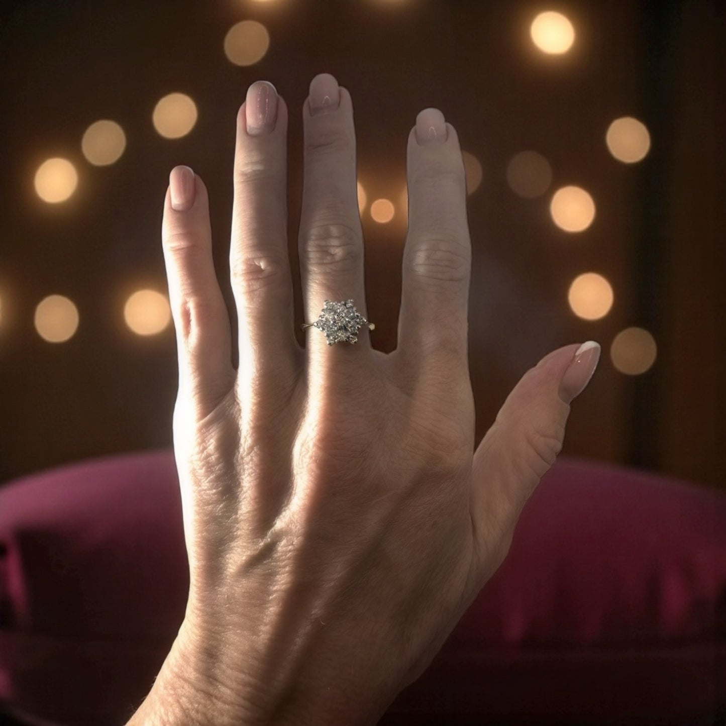 0.75 Ct Natural Diamond Ring, Yellow and White 18K Gold - WGI Certificate £2,800