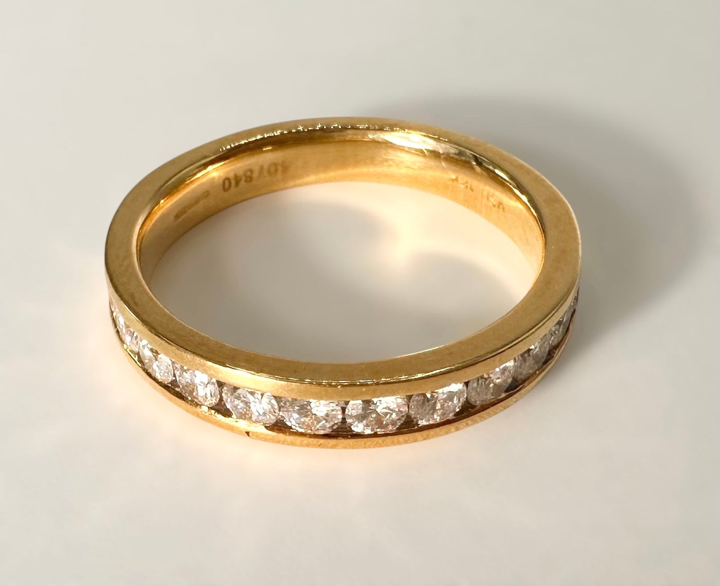 O.75 Ct VS Natural Diamond Eternity Ring, 18k Gold - WGI Certificate £3,500 - Flamingo Gems