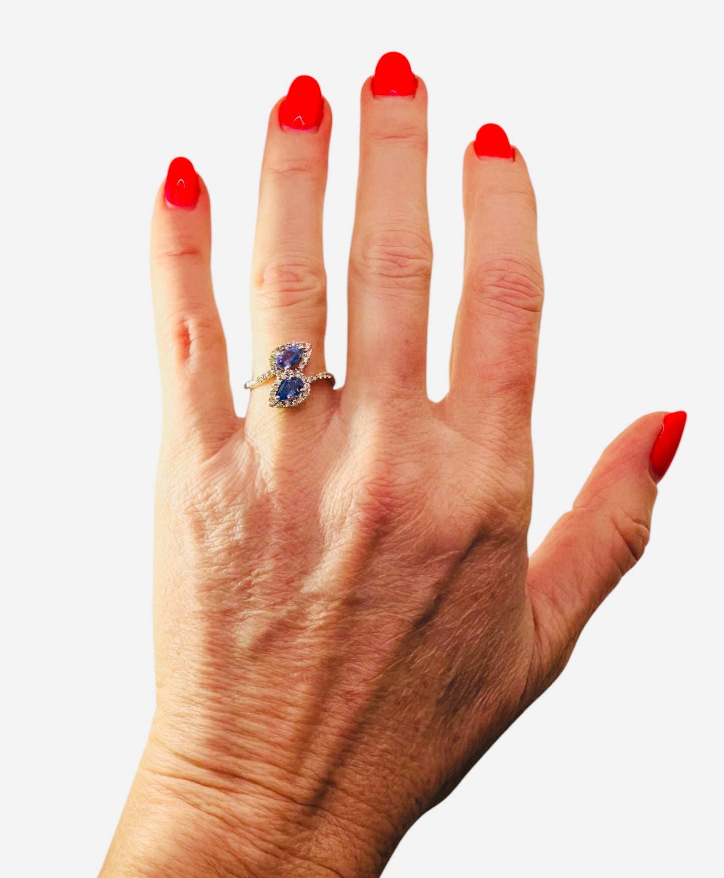 Tanzanite and Diamond Ring - 18k White Gold - WGI Certificate £2,650 - Flamingo Gems