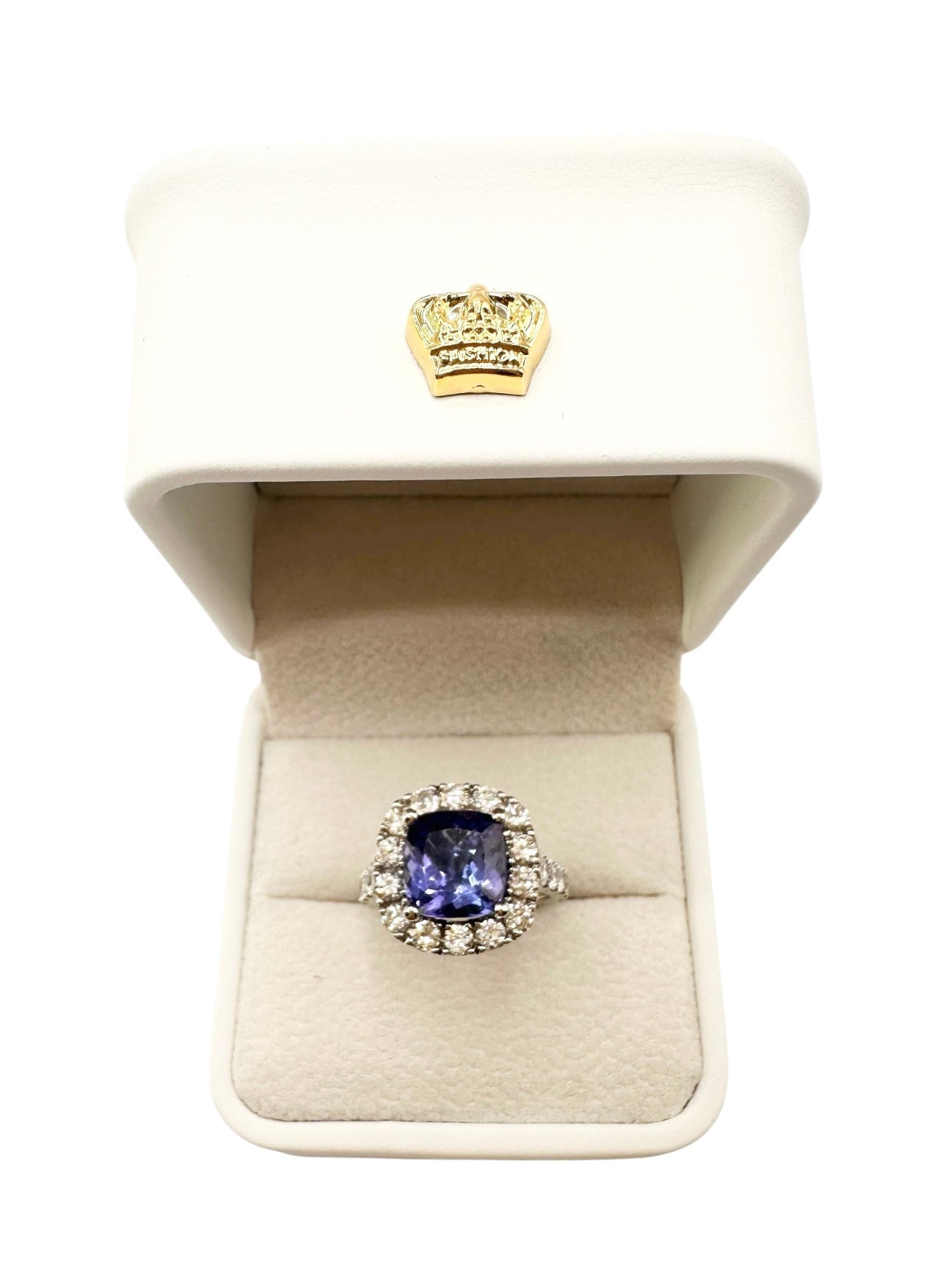 XMAS SALE - 3.70 Ct AAAA Tanzanite, 1.50 Ct Natural Diamond Platinum Ring - WGI Certificate £8,500 - Flamingo Gems