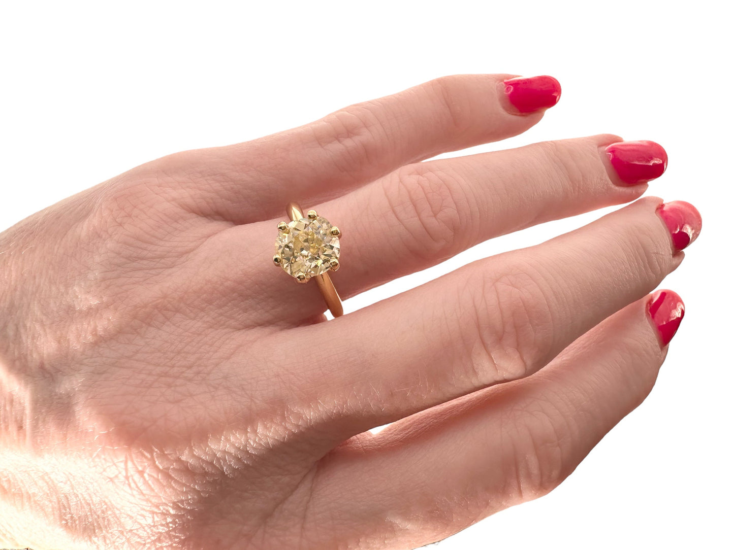 2.46Ct Solitaire Diamond Ring in 18Ct Yellow Gold - WGI Valuation £15,000 - Flamingo Gems