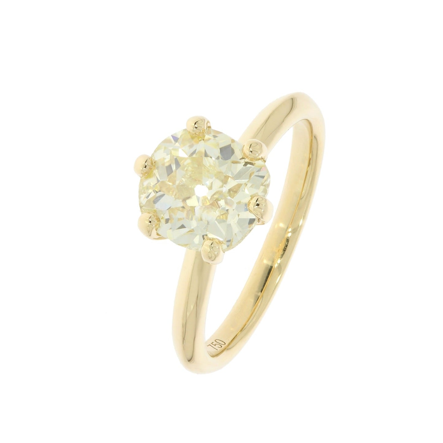 2.46Ct Solitaire Diamond Ring in 18Ct Yellow Gold - WGI Valuation £15,000 - Flamingo Gems