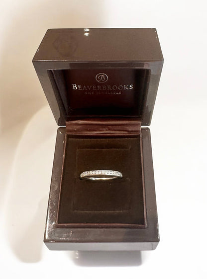 0.33 Ct Natural Diamond, Platinum Beaverbrooks Half Eternity Ring - Flamingo Gems