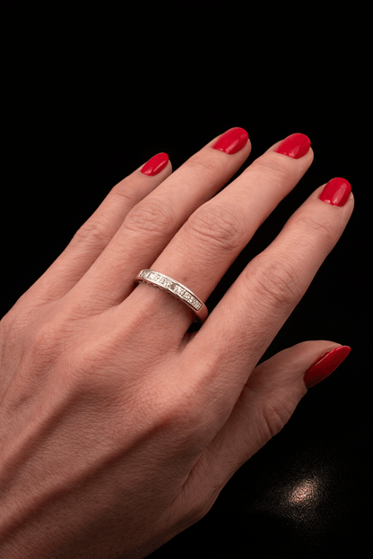 0.50 Ct Diamond Eternity Ring - 14Ct White Gold - RRP £3,200 - Flamingo Gems