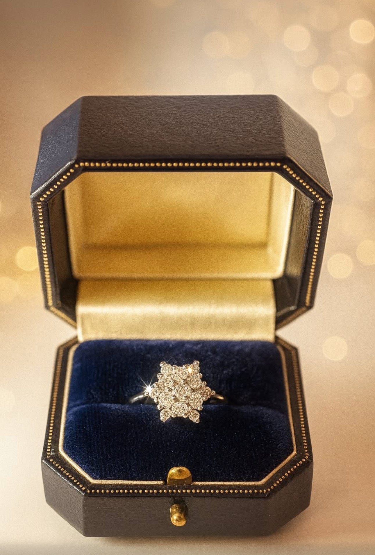 0.75 Ct Natural Diamond Ring, Yellow and White 18K Gold - WGI Certificate £2,800 - Flamingo Gems