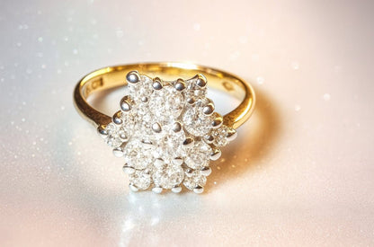 0.75 Ct Natural Diamond Ring, Yellow and White 18K Gold - WGI Certificate £2,800 - Flamingo Gems