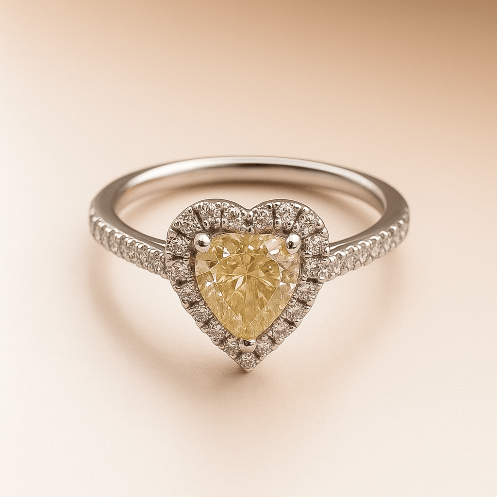 0.77 Ct Natural Diamond Ring - 18k White Gold - WGI and IGI Certified - Flamingo Gems