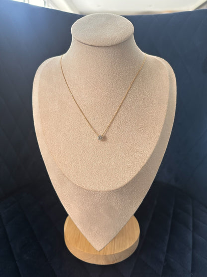 1.01 Carat Natural Diamond Necklace, 18K Yellow Gold - WGI Certificate £6,500 - Flamingo Gems