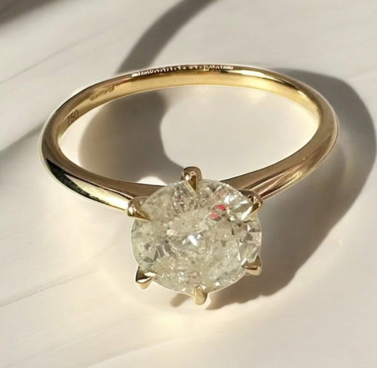 1.12 Natural Diamond Solitaire Engagement Ring - 18K Yellow Gold - WGI Certificate £4,750 - Flamingo Gems