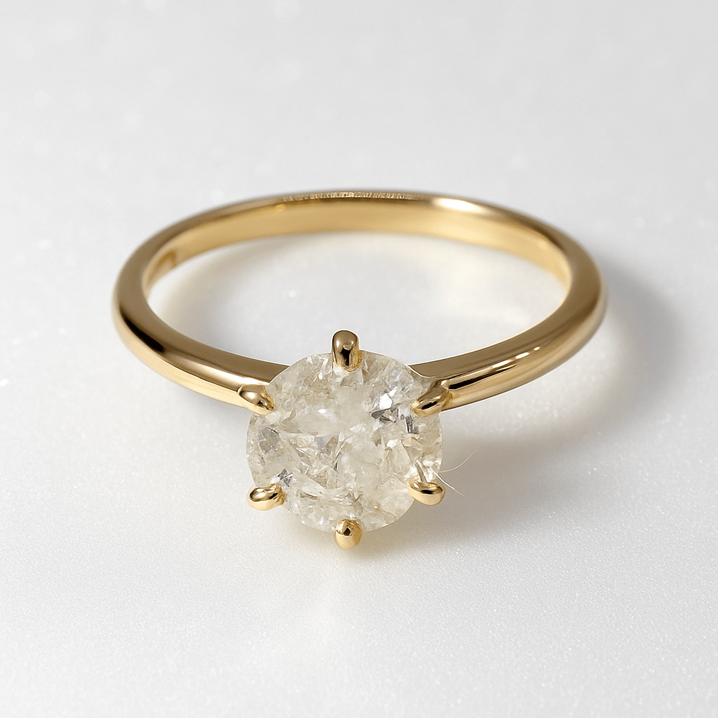 1.12 Natural Diamond Solitaire Engagement Ring - 18K Yellow Gold - WGI Certificate £4,750 - Flamingo Gems