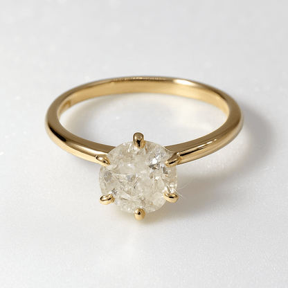 1.12 Natural Diamond Solitaire Engagement Ring - 18K Yellow Gold - WGI Certificate £4,750 - Flamingo Gems