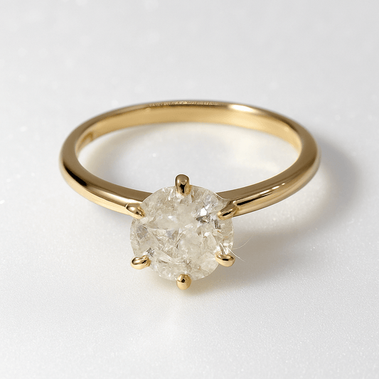 1.12 Natural Diamond Solitaire Engagement Ring - 18K Yellow Gold - WGI Certificate £4,750 - Flamingo Gems
