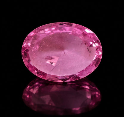 1.22ct Natural Pink Sapphire – Oval Mixed Cut - Flamingo Gems