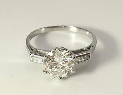 1.51 Carat Natural Diamond Ring - 18K White Gold - WGI Certificate £14,200 - Flamingo Gems