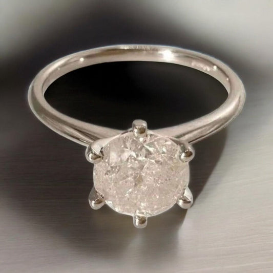 1.53 Natural Diamond Solitaire Engagement Ring - Platinum - WGI Certificate £6,500 - Flamingo Gems