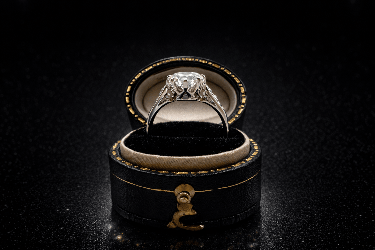 1.60 CARAT OLD TRANSITIONAL CUT NATURAL DIAMOND RING - Platinum - RRP £18,000 - Flamingo Gems