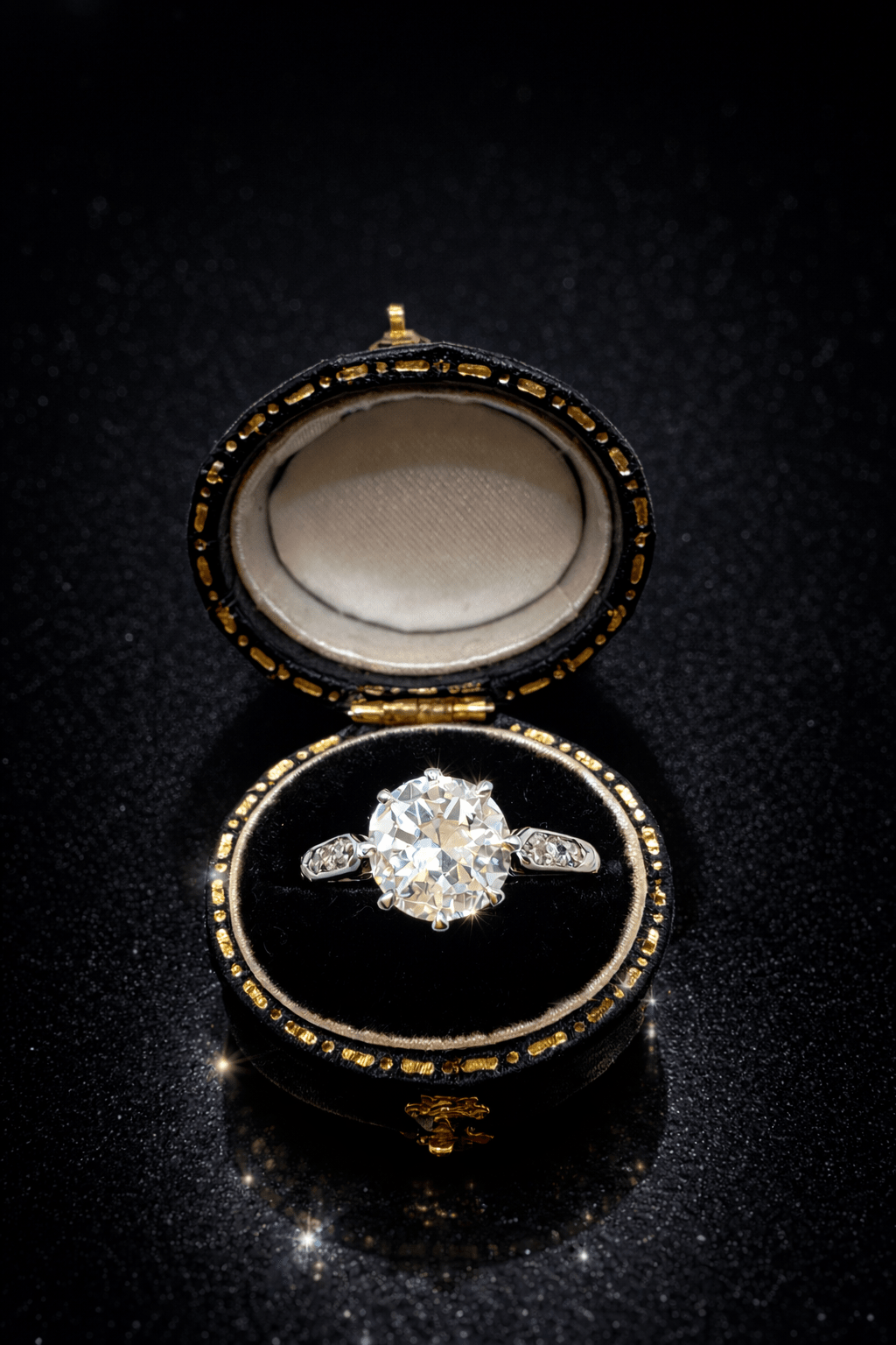 1.60 CARAT OLD TRANSITIONAL CUT NATURAL DIAMOND RING - Platinum - RRP £18,000 - Flamingo Gems