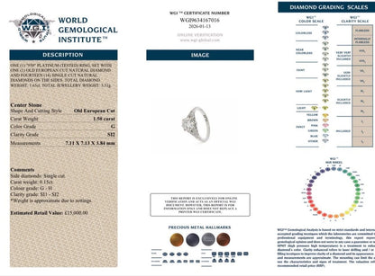1.65 Carat Natural Diamond Ring | Platinum | RRP £15,000 - Flamingo Gems