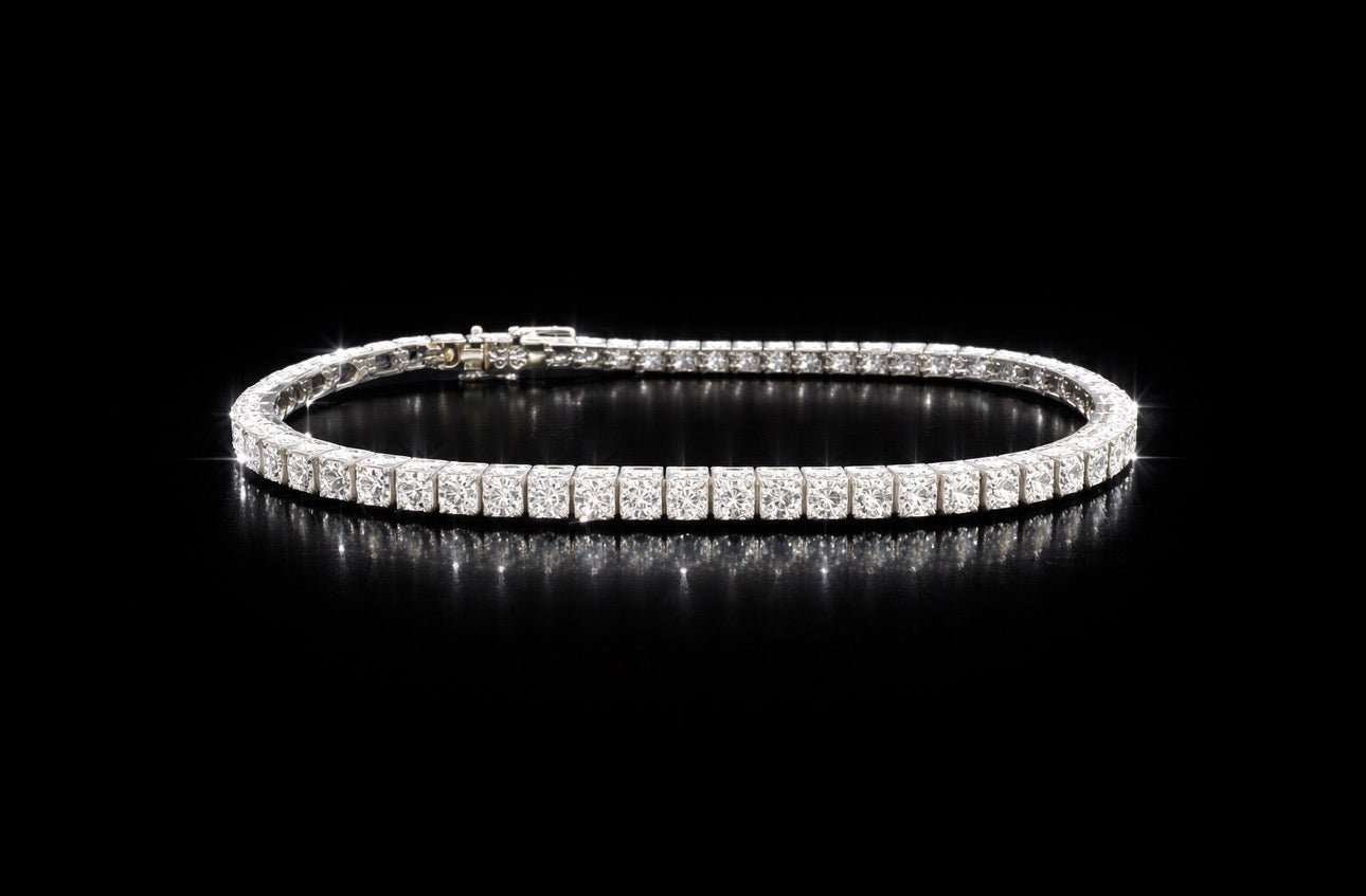 1.7 Ct Natural Diamond Tennis Bracelet - Platinum - RRP £6,500 - Flamingo Gems